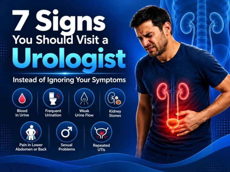 7 Signs You Should Visit a Urologist or Your Kidney expert 1 urinary problem, and showing when to visit a urologist.