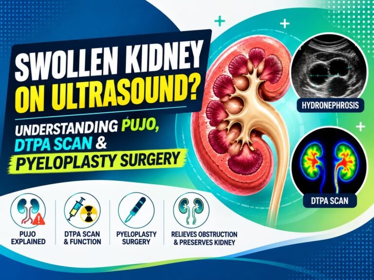 Swollen Kidney on Ultrasound? PUJO, DTPA Scan & Pyeloplasty Surgery 4 swollen kidney on ultrasound due to PUJ obstruction
